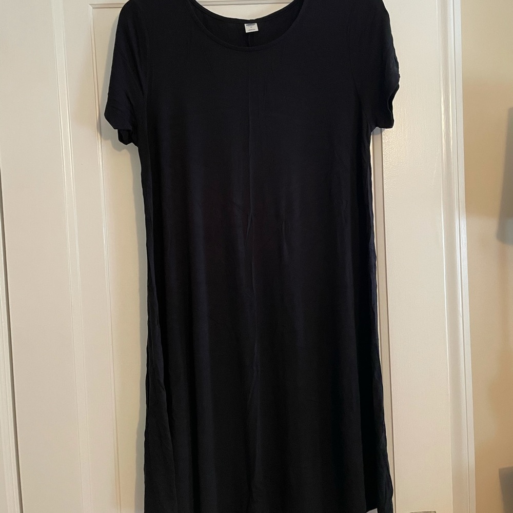 Old Navy Short Sleeve Tee Shirt Dress in Black Size M
